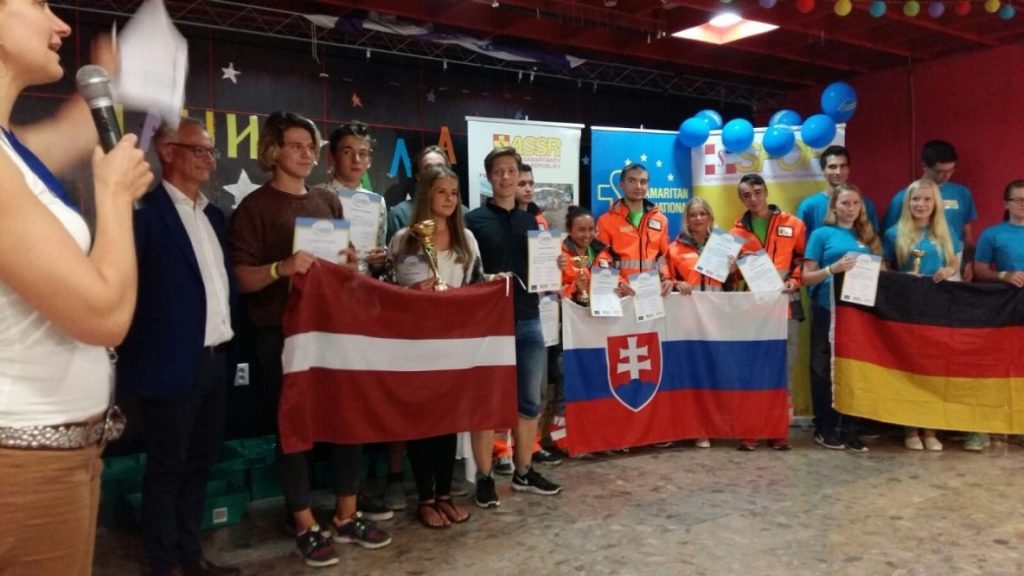 pirmās palīdzības kursi sacensības Slovākijā jauniešiem